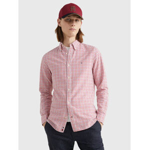 Tommy Hilfiger pánská červená  kostkovaná košile - XL (0PP)